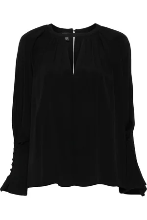 Pinko Bluzki, Kobieta, Czarny, S, Elegancka Bluzka z Jedwabiem