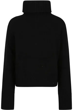 Ralph Lauren Swetry, Kobieta, Czarny, L, Golf Długi Rękaw z Golfem