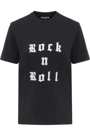 Zadig & Voltaire Koszulki, Kobieta, Czarny, S, Biżuteria Rock and Roll Strass