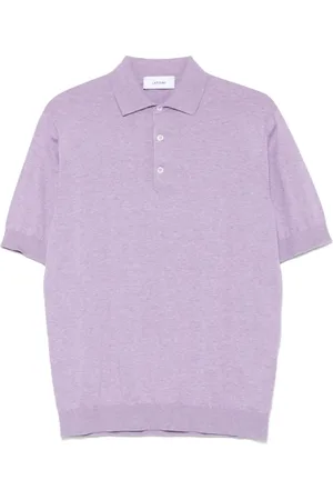 LARDINI Koszulki, Mężczyzna, Fioletowy, L, Klasyczny Polo dla Mężczyzn