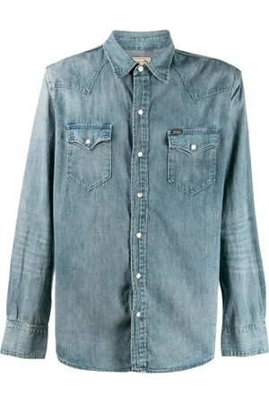 Ralph Lauren Koszule, Mężczyzna, Niebieski, S, Bawełna, Koszula Casual z Długim Rękawem