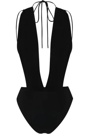 Saint Laurent Stroje kąpielowe, Kobieta, Czarny, M, Elegancki Kostium dla Miłośników Mody