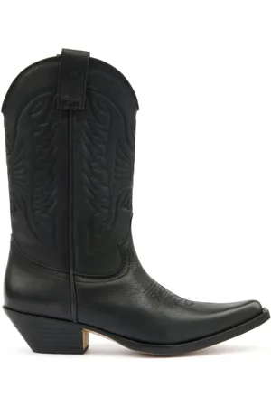 Maison Margiela Buty, Kobieta, Czarny, 37 EU, Czarne skórzane buty z noskiem