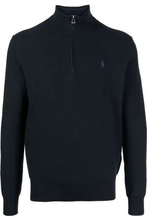 Ralph Lauren Swetry, Mężczyzna, Niebieski, 2XL, Bawełna, Niebieski bawełniany sweter casualowy