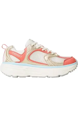 Twin-Set Buty, Kobieta, Wielobarwność, 39 EU, Białe buty do biegania z tkaniny