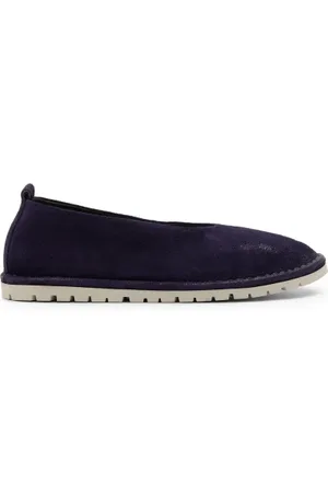 MARSÈLL Buty, Kobieta, Fioletowy, 37 EU, Skóra, Ciemnofioletowe Skórzane Baletki