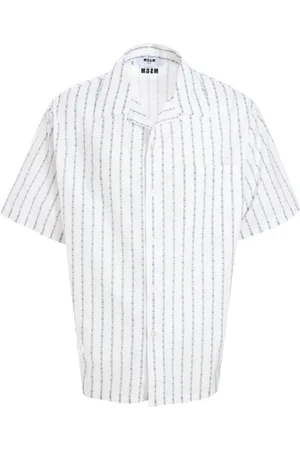 Msgm Koszule, Mężczyzna, Biały, XL, Stylowe Koszule dla Mężczyzn i Kobiet
