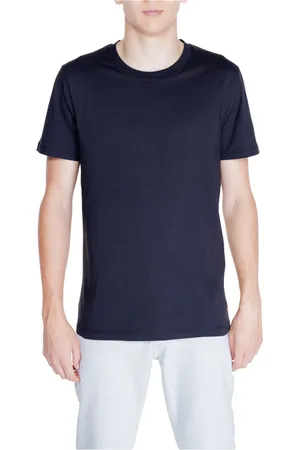 Peuterey Koszulki, Mężczyzna, Czarny, S, Bawełna, Gładki bawełniany T-shirt