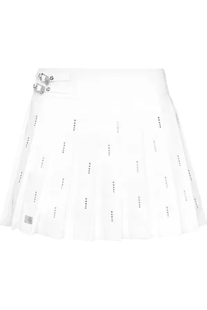 Philipp Plein Spódnice, Kobieta, Biały, M, Elegancka czarna spódnica z koronkowymi detalami
