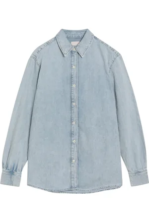 Calvin Klein Bluzki, Kobieta, Niebieski, M, Koszula Jeansyowa