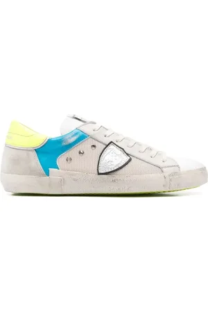 Philippe model Buty, Mężczyzna, Wielobarwność, 44 EU, Brązowe Trampki z Materiału i Skóry