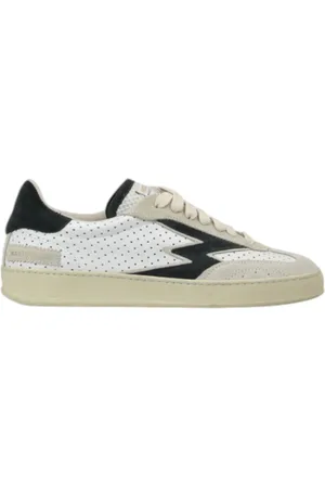 MOA MASTER OF ARTS Buty, Mężczyzna, Biały, 40 EU, Zamsz, Białe Sneakersy z Czarnym Zamszem