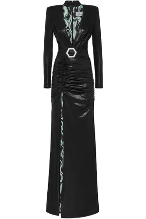 Philipp Plein Sukienki, Kobieta, Czarny, S, Elegancka Czarna Sukienka