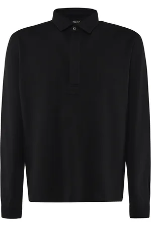 Ermenegildo Zegna Koszulki, Mężczyzna, Czarny, M, Czarny sweter polo