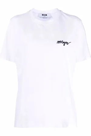 Msgm Koszulki, Kobieta, Biały, S, Biała koszulka dla kobiet