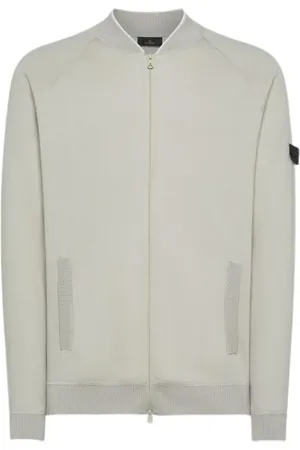 Peuterey Swetry, Mężczyzna, Szary, M, Mosk Knitted Bomber Cardigan