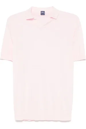 FEDELI Koszulki, Mężczyzna, Różowy, XL, Różowe T-shirty i Pola