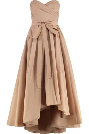 Pinko Sukienki, Kobieta, Różowy, S, Poliester, Sukienka Techno Taffeta z Dekoltem w Serek i Kieszeniami
