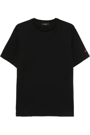 Peuterey Koszulki, Mężczyzna, Czarny, M, Bawełna, Czarny T-shirt z okrągłym dekoltem