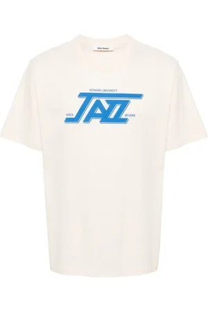 WALES BONNER Koszulki, Mężczyzna, Beżowy, M, Ivory Jazz T-shirt