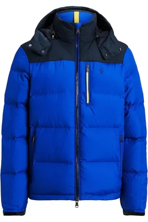 Ralph Lauren Kurtki, Mężczyzna, Niebieski, S, Poliester, Kurtka puchowa o regularnym kroju