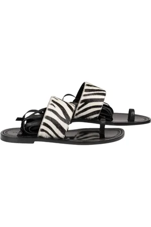 Serafini Buty, Kobieta, Czarny, 36 EU, Skóra, Skórzane sandały Animal