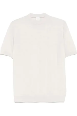 ELEVENTY Koszulki, Mężczyzna, Beżowy, L, Crew Neck Sweater