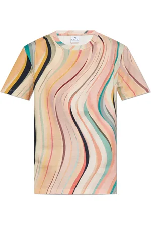 Paul Smith Koszulki, Kobieta, Wielobarwność, M, Bawełna, Nowa koszulka bawełniana z efektem swirl