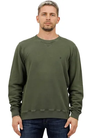 Dondup Bluzy, Mężczyzna, Zielony, S, Bawełna, Bluza Crewneck z Logo