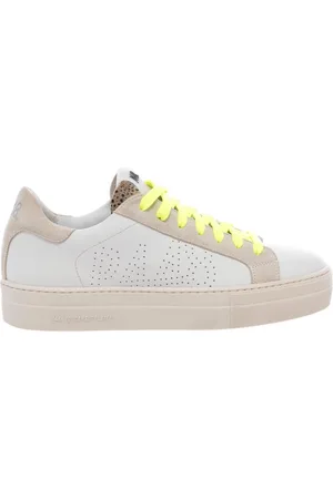 P448 Buty, Kobieta, Biały, 39 EU, Białe Skórzane Sneakersy Model Thea
