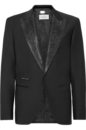 Philipp Plein Kurtki, Mężczyzna, Czarny, L, Wyjątkowa męska marynarka