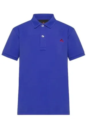 Peuterey Koszulki, Mężczyzna, Niebieski, 2XL, Nylon, Polo z krótkim rękawem