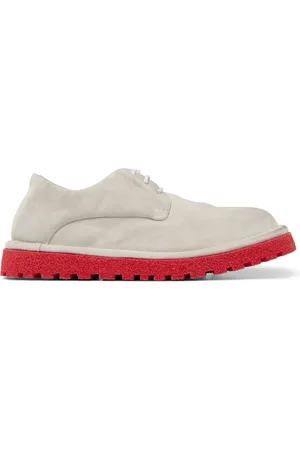 MARSÈLL Buty, Kobieta, Biały, 38 EU, Czerwona Podeszwa Pumice Derby Buty