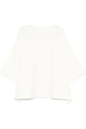 Issey Miyake Bluzki, Kobieta, Biały, M, Rozpinana Sukienka z Kwadratowym Dekoltem