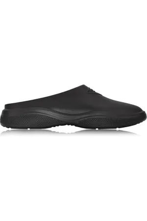 Prada Buty, Kobieta, Czarny, 40 EU, Stylowe wsuwane sandały z logo
