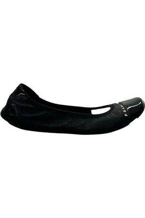 Prada Buty, Kobieta, Czarny, 37 EU, Skóra, Eleganckie Baleriny