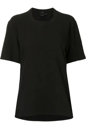 Proenza Schouler Koszulki, Kobieta, Czarny, M, Bawełna, Czarny Casualowy T-Shirt z Bawełny