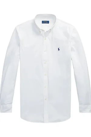 Ralph Lauren Koszule, Mężczyzna, Biały, L, Bawełna, Koszulka sportowa z długim rękawem