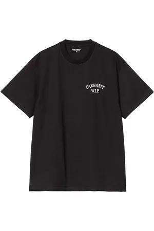 Carhartt Koszulki, Mężczyzna, Czarny, XS, Czarna Koszulka z Graficznym Nadrukiem