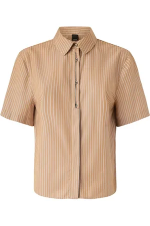 Pinko Bluzki, Kobieta, brązowy, XS, Bawełna, Stylowa Koszula