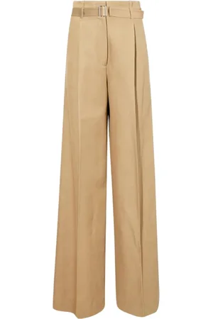 Proenza Schouler Spodnie, Kobieta, Beżowy, S, Bawełna, Dana Wide Trousers