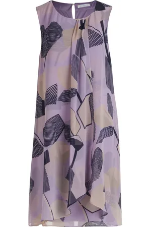 Betty & Co Sukienki, Kobieta, Fioletowy, 2XL, Szyfon, Sukienka z szyfonu w warstwowym wyglądzie