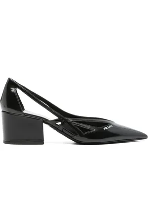 Prada Buty, Kobieta, Czarny, 36 EU, Skóra, Wykrojone Szpilki na Obcasie