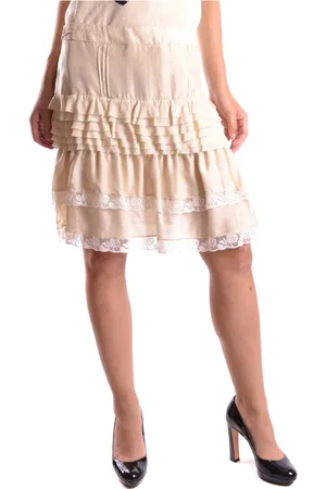 Pinko Spódnice, Kobieta, Beżowy, M, Mini spódniczka A-line