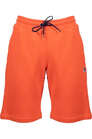 Paul Smith Szorty, Mężczyzna, Pomarańczowy, L, Bawełna, Szorty z naszywką zebry ze sznurkiem