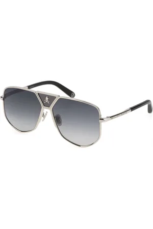Philipp Plein Akcesoria, unisex, Szary, ONE SIZE, Nylon, Okulary przeciwsłoneczne Spp 009V