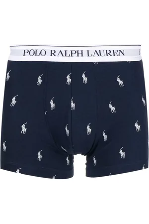 Ralph Lauren Bielizna, Mężczyzna, Niebieski, L, Bawełna, Zestaw Bokserek z Nadrukiem Logo