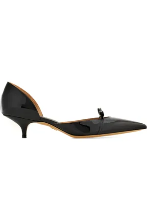 Salvatore Ferragamo Buty, Kobieta, Czarny, 39 EU, Czarne Lakierowane Czółenka z Nosem w Szpic