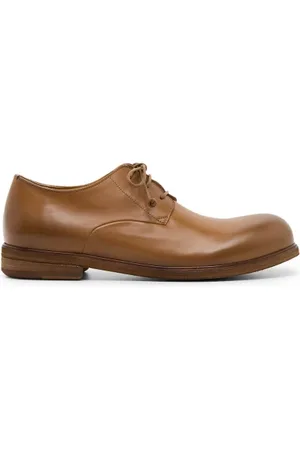 MARSÈLL Buty, Mężczyzna, brązowy, 41 EU, Orzechowe Buty Derby z Gładkiej Skóry