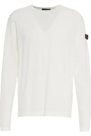 Peuterey Swetry, Mężczyzna, Biały, 2XL, Bawełna, Stylowa biała koszulka dzianinowa